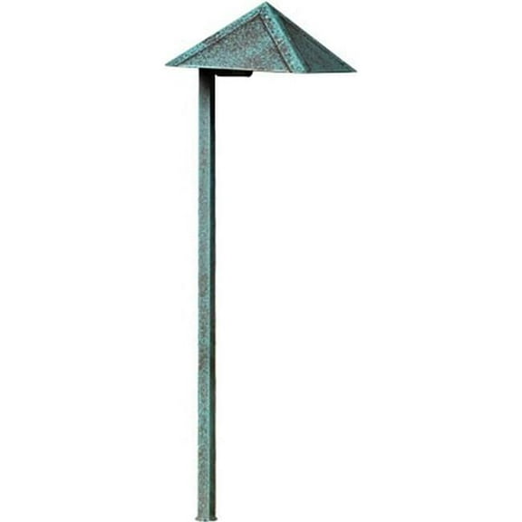 Dabmar Lighting LV45-L3-64K-AG 12V G4 LED 3W 64K Cast Brass Pyramid Path Light, Acid Green