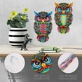 thumbnail image 5 of Dznils 2 Pcs Metal Owl Wall Decor 10 Inches Metal Outdoor Wall Art Colorful Hanging Wall Sculptures, 5 of 10