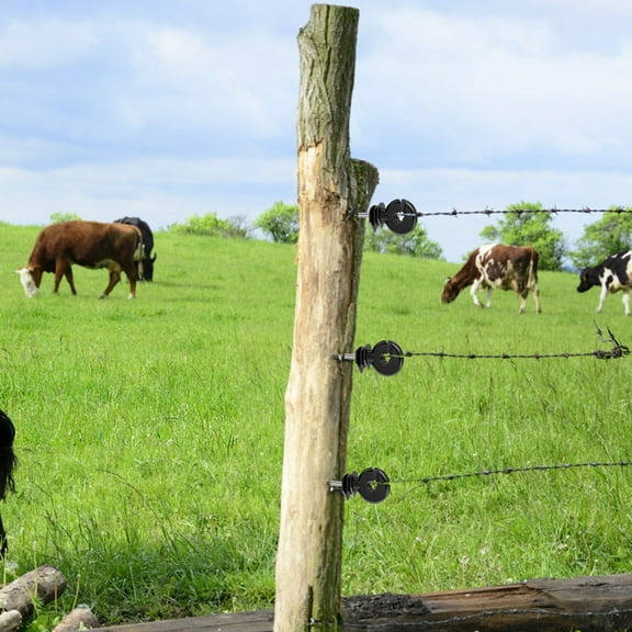 51Pcs Steel Electric Fence Wire Insulator Self Tapping Insulator Stand Off Screw Firm Connection Fence Wire Insulated Screw for Tape