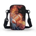 thumbnail image 2 of HELLHERO Football Fire Water Women Crossbody Bag with Double Zipper for Casual Use, 2 of 7