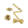 thumbnail image 4 of INSPIRE CHIC Men's Pre-tied Bow Ties Double Layered Adjustable Solid Color Bow Tie Champagne, 4 of 4
