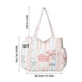 thumbnail image 3 of Women Corduroy Tote Bag Large Capacity Multi‑Pocket Shoulder Tote Bag for Work School Daily Use, 3 of 5