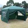 Apontus Outdoor Easy Pop Up Tent Cabana Canopy Gazebo with Walls 10' x 10' Green
