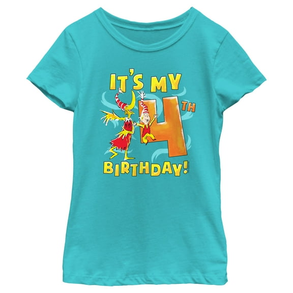 Girl's Dr. Seuss It's My 4th Birthday  Graphic T-Shirt
