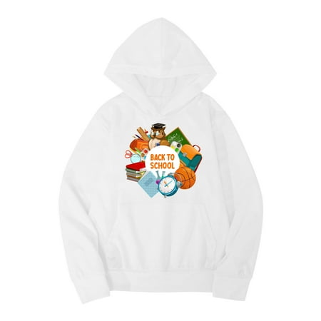 

Kids Boys Girls Autumn WInter School Season Letter Printed Long Sleeve Hoodie Warm and Comfortable Tops Children s Clothing Cat Sweater Pocket Baby Sweatshirt Girl Pullover Hoodie Thin Hoodies for