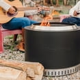 thumbnail image 3 of Muskoka 25" Black Steel/Stainless Steel Smokeless Wood Fire Pit with Lid, Poker & Protective Cover, 3 of 8