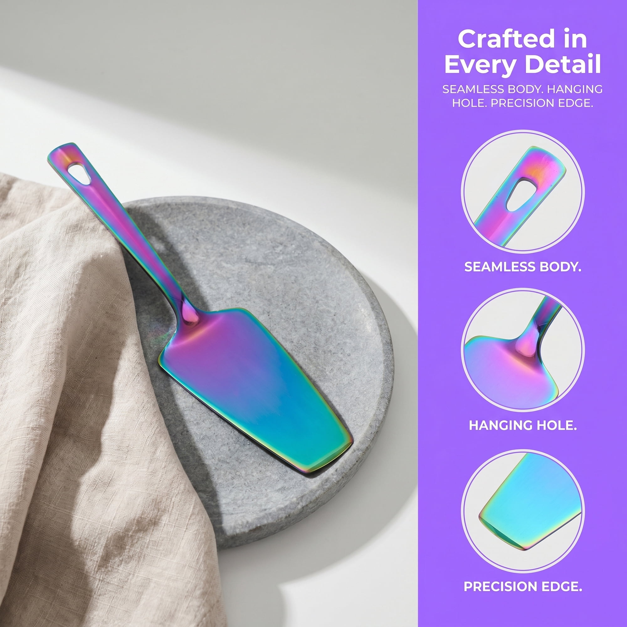 Unique Bargains Kitchen Utensil Heat-Resistant Spatula for Flipping Colorful 10.2x2.6 in