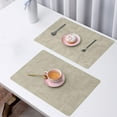thumbnail image 5 of Elegant Double-Sided Leather Table Runner Placemats - Western Style Heat Insulating Mats for Dining Table, Brown White - Reversible, Fashionable Home Decor, Easy to Clean, 4 PCS Set Reduced Price, 5 of 7