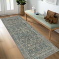 thumbnail image 4 of KUETH 2'x7' Area Rugs for Living Room, Non Slip Machine Washable Vintage Indoor Rug, Ultra Thin Chenille Print Rug for Bedroom Dining Room Home Office, 4 of 10