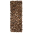thumbnail image 6 of SAFAVIEH Mariam Leather Shag Runner Rug, Saddle, 2'3" x 11', 6 of 6