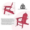 thumbnail image 3 of Costway Chaise Adirondack de Patio Résistante aux Intempéries pour Jardin et Terrasse avec Porte-Gobelet Rouge, 3 of 8