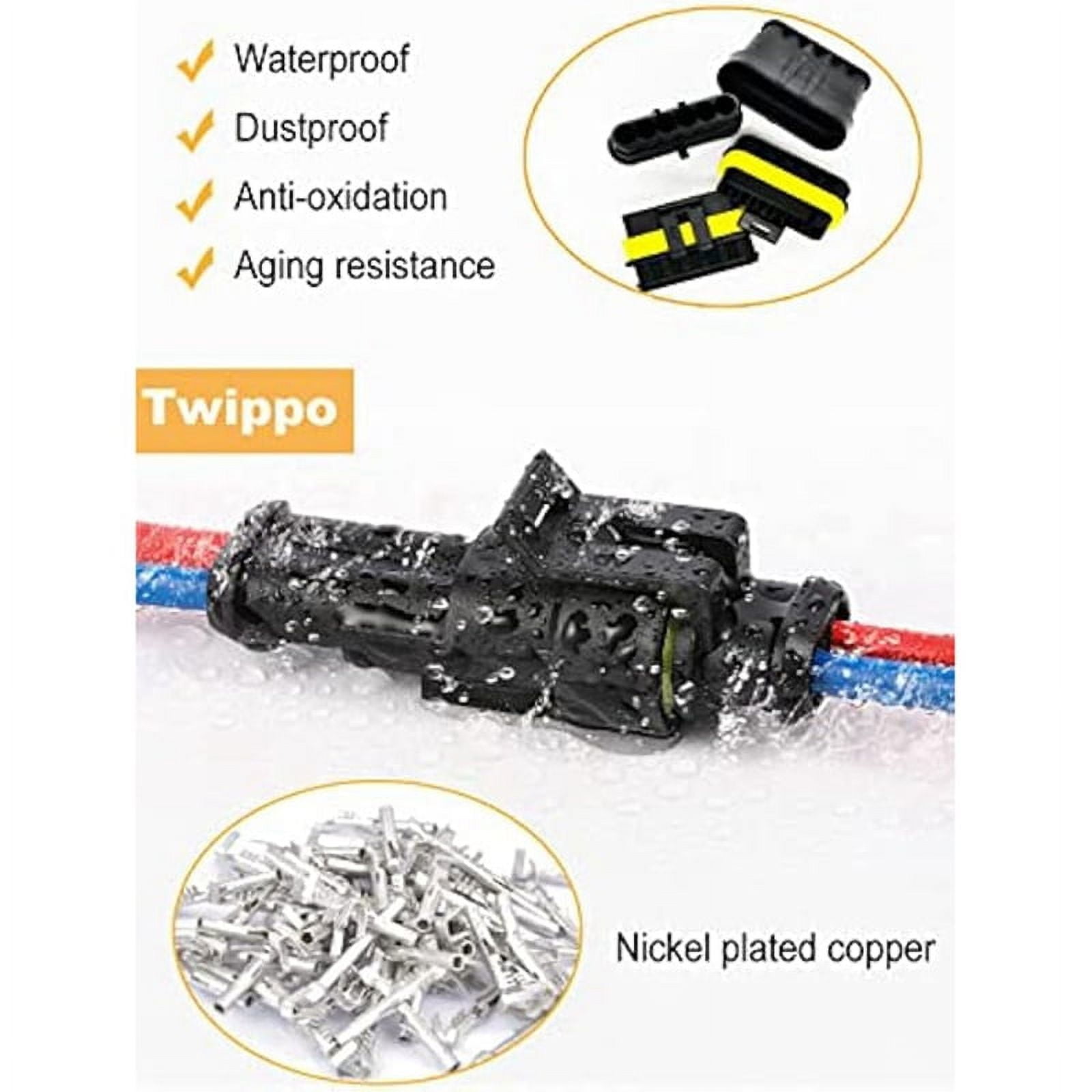 800Pcs Automotive Electrical Connectors Automotive Electrical Wire Connectors Plug Kit 1/2/3/4/5/6 Pin Connectors