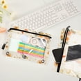 thumbnail image 2 of FORMRS 2 Pack Pencil Pouch for 3 Ring Binder with Clear Window Zipper Case, Retro Rainbow, 2 of 6