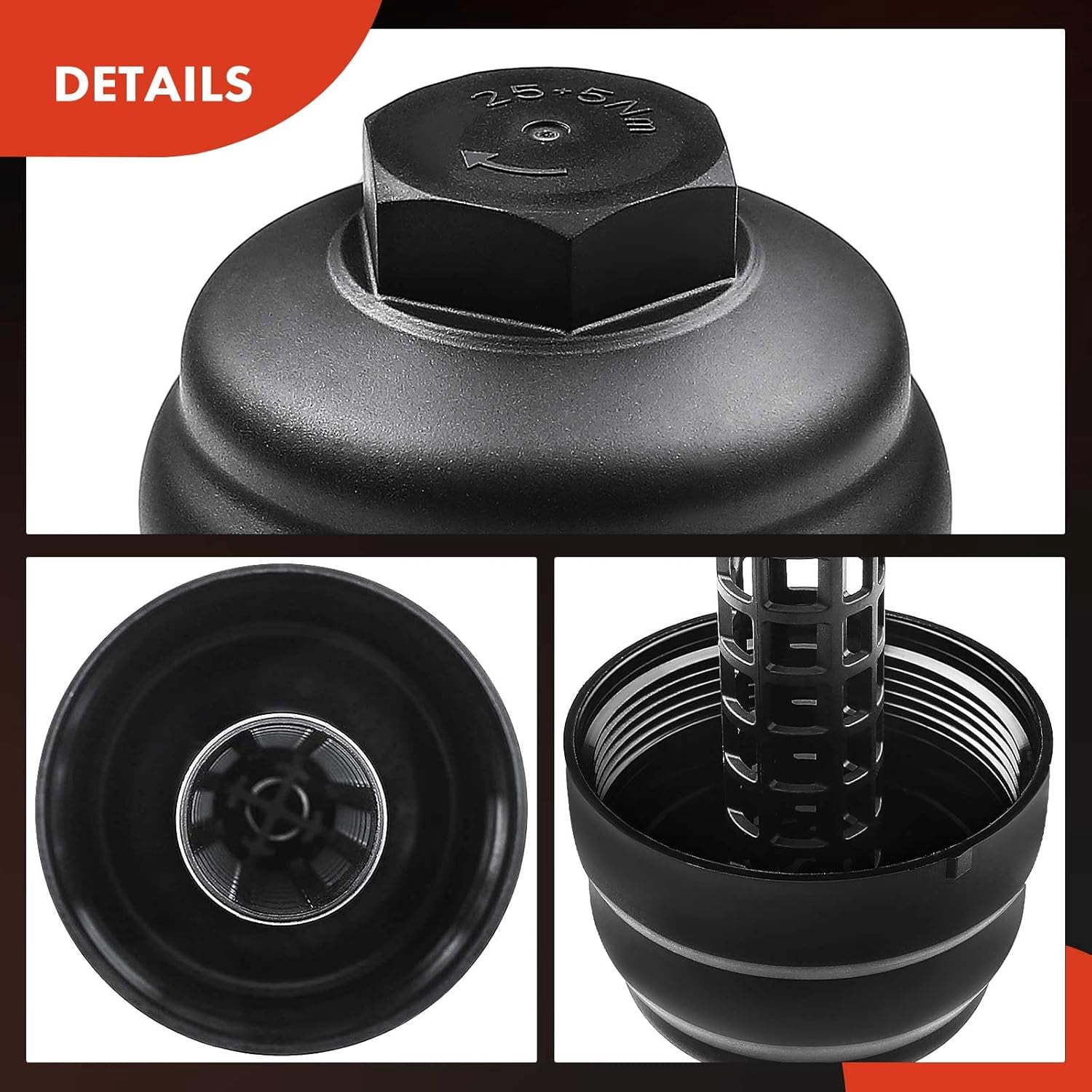 A-Premium Oil Filter Housing Cover Cap Compatible with Audi A4 A6 A4/A5/A6/A7/A8 Quattro Q5 Q7 S4 S5 SQ5 Volkswagen Touareg V6 3.0L 3.2L Fits select: 2011-2015 AUDI Q7 PREMIUM PLUS