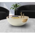thumbnail image 2 of Meridian Furniture Doma Cream / Gold Coffee Table, 2 of 3