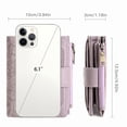 thumbnail image 3 of GAEKEAO Wallet for Women RFID Blocking Vegan Leather Bifold Card Holder Compact Zipper Pocket Wallets with 4 ID Windows, 3 of 8