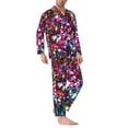 thumbnail image 2 of Lsque Color Shiny Pattern Long Sleeve Pajama Set for Men - Soft 2-Piece Sleepwear and Loungewear Set with Pockets, Comfy Nightwear-Medium, 2 of 7