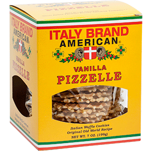 Italy Brand American Vanilla Pizzelle Cookies 7 oz Box Ready to Eat