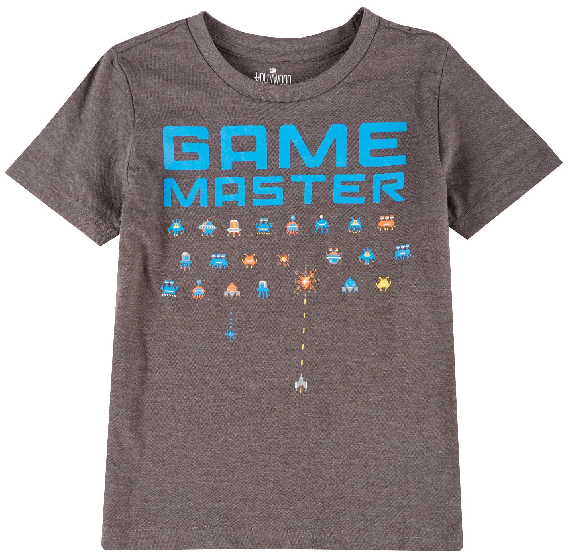 Childrens GM Game Master Printed T Shirt Round Neck Short Sleeve Summer Top Tee 