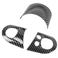 thumbnail image 3 of Steering Wheel Panel Cover, 3pcs Steering Wheel Trim Simple Installation Anti Scratch Stylish Carbon Fiber Look  For Cooper R54 R55 R56 R60, 3 of 8
