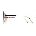thumbnail image 4 of Mens Mono Lens Shield Racer Flat Top Mob Sunglasses Gold Brown, 4 of 4