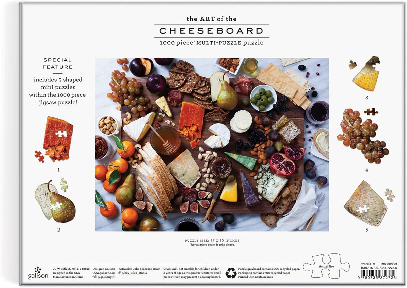 Art of the Cheeseboard 1000 Piece Multi-Puzzle Puzzle (Other)