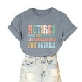 thumbnail image 6 of Leesechin Women's Summer Graphic Letter Print Tee Short Sleeve Round Neck T Shirt Tops Gray, 6 of 6