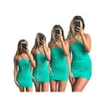thumbnail image 5 of KOMOO Womens Halter Bodycon Dress Lace Up Sleeveless Mini Dresses Tropical Beach Sundress, 5 of 7
