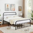 thumbnail image 2 of VECELO Full Size Metal Platform Bed Frame with Headboard and Footboard, No Box Spring Needed, Black, 2 of 10