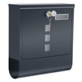 thumbnail image 2 of Luzkey Drop Box with Lock Post Box Rustic Sturdy Porch Garden Decoration Outside Coffee Shop Decoration Rainproof Wall Mount Mailbox Gray, 2 of 8