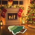 thumbnail image 4 of Luoshdecor Christmas Doormat 31 in,Xmas Non Slip Floor Plush Mat Pinetree House Santa Shape Rug for Living Bathroom Home Decor, 4 of 6