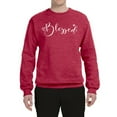thumbnail image 2 of Wild Bobby, Blessed Inspirational Quote Heart Love, Inspirational/Christian, Unisex Crewneck Graphic Sweatshirt, Vintage Heather Red, 3XL, 2 of 3