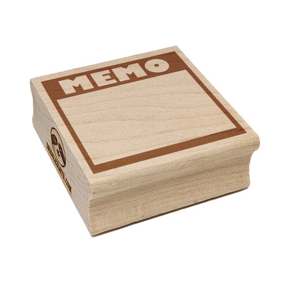 Bold Memo Note Blank Journaling Square Rubber Stamp Stamping Scrapbooking Crafting - Small 1.25in