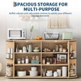 thumbnail image 4 of Modern Fluted Buffet Sideboard Cabinet with Adjustable Shelves, Large Storage & Rounded Edge Design, 4 of 6