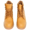 thumbnail image 3 of JuicyTrendz Men’s Leather Ankle Work Boots Steel Toe Cap Lace Up Slip Resistant Shoes Camel 8, 3 of 4