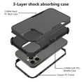 thumbnail image 4 of NIFFPD iPhone 13 Pro Case, Heavy Duty Hard Shockproof Full Coverage Protective Cover iphone 13 Pro Phone Case for Women Gentleman Cute Black+Black, 4 of 6