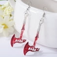 thumbnail image 3 of ievspot 1 Pair Vintage Punk Red Bloody Knife Drop Earrings Gothic Metal Scissors Hatchet Dangle Earring Halloween Party Jewelry, 3 of 8