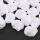 thumbnail image 4 of 50 rosas artificiales de satén hechas a mano, para manualidades, proyectos de flores de tela para ramos de boda y decoraciones, color blanco., 4 of 5