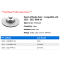 thumbnail image 2 of Rear Left Brake Rotor - Compatible with 2020 - 2022 BMW X6 2021, 2 of 2