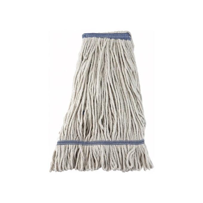 Mop Head, White Yarn, 24oz, 600g, Looped End,12 packs