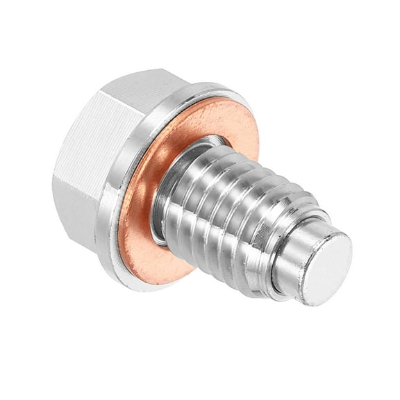 M12x1.75 Magnetic Oil Drain Plug,28mm Length with Copper Crush Washer