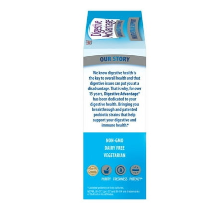 Digestive Advantage Advanced Probiotics Multi-Strain Support Capsules (24 count), 20 Billion CFUs Per Serving