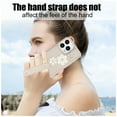 thumbnail image 6 of for iPhone 12 Pro / iPhone 12 6.1" Crossbody Wallet Case, Women Flip Cover Flower Design PU Leather Kickstand Card Holder Slots Wrist Strap Lanyard Purse Phone Case, White, 6 of 9