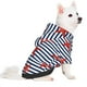 thumbnail image 2 of Fotbe Starfish Navy Blue Stripe Sudadera con Estampado para Perros Pequeños – Suéter con Capucha para Mascotas, Tela Suave de Forro Polar con Bolsillo-Large, 2 of 7