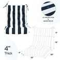 thumbnail image 3 of High Back Adirondack Chair Cushions Set of 2 – 44” x 22” x 4” Waterproof Outdoor Patio Cushions, Fade-Resistant Rocking Chair Cushions for Garden, Porch, Deck – Comfortable & Durable (2-Piece Set), 3 of 7