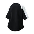 thumbnail image 5 of TKKCS Mens Raglan Half Sleeve T Shirt- Color Block Crew Neck Stretch Loose Fit Summer Casual Tees Black Size 2XL, 5 of 8