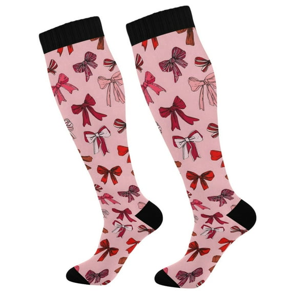 joogoo Bows Artistic Long Socks Women Men Knee High Sock
