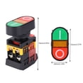 thumbnail image 3 of Push Button Switch, APBB-22/25N Double Push Button Switch NoNC Momentary Button Switch Small Switches Button Switch Momentary Switch with LED Light for Car Automotive RV, 3 of 7