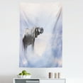 thumbnail image 1 of Animal Tapestry, Standing in the Clouds Freedom Metaphor Blessedimal Strength Concept, Fabric Wall Hanging Decor for Bedroom Living Room Dorm, 5 Sizes, Grey Blue, by Ambesonne, 1 of 1