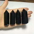 thumbnail image 2 of K-KED 40-50mm Natural Quartz Black Obsidian Crystal Point Wand Energy Chakra Stone 1pc-default, 2 of 9